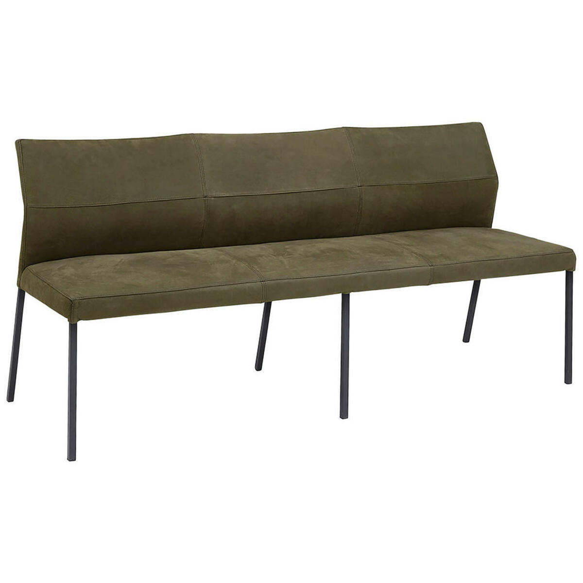 Bild 1 von Valdera Sitzbank, Grün, Leder, Echtleder, Semi-Anilinleder, 4-Sitzer, 200x88x58 cm, Lederauswahl, erweiterbar, Esszimmer, Bänke, Sitzbänke