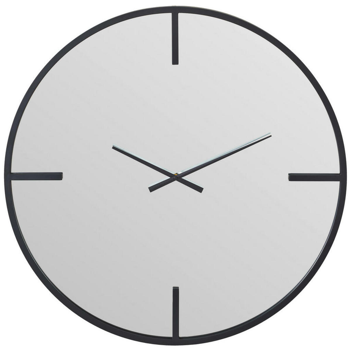 Bild 1 von Xora Wanduhr, Schwarz, Metall, Glas, 80x80x4 cm, Bsci, Dekoration, Uhren, Wanduhren