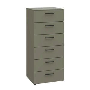 Xora Kommode Primolar Garda, Grau, Grün, Metall, 6 Schubladen, 50x118x41 cm, Typenauswahl, stehend, in verschiedenen Größen erhältlich, Garderobe, Garderoben Kommoden