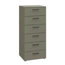 Bild 1 von Xora Kommode Primolar Garda, Grau, Grün, Metall, 6 Schubladen, 50x118x41 cm, Typenauswahl, stehend, in verschiedenen Größen erhältlich, Garderobe, Garderoben Kommoden