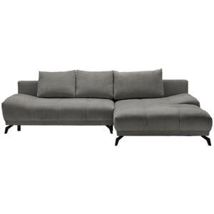 Hom`in Ecksofa, Blau, Braun, Textil, 5-Sitzer, Füllung: Schaumstoff, Ottomane rechts, L-Form, 290x182 cm, Stoffauswahl, seitenverkehrt erhältlich, Schlafen auf Sitzhöhe, Wohnzimmer, Sofas & Couche