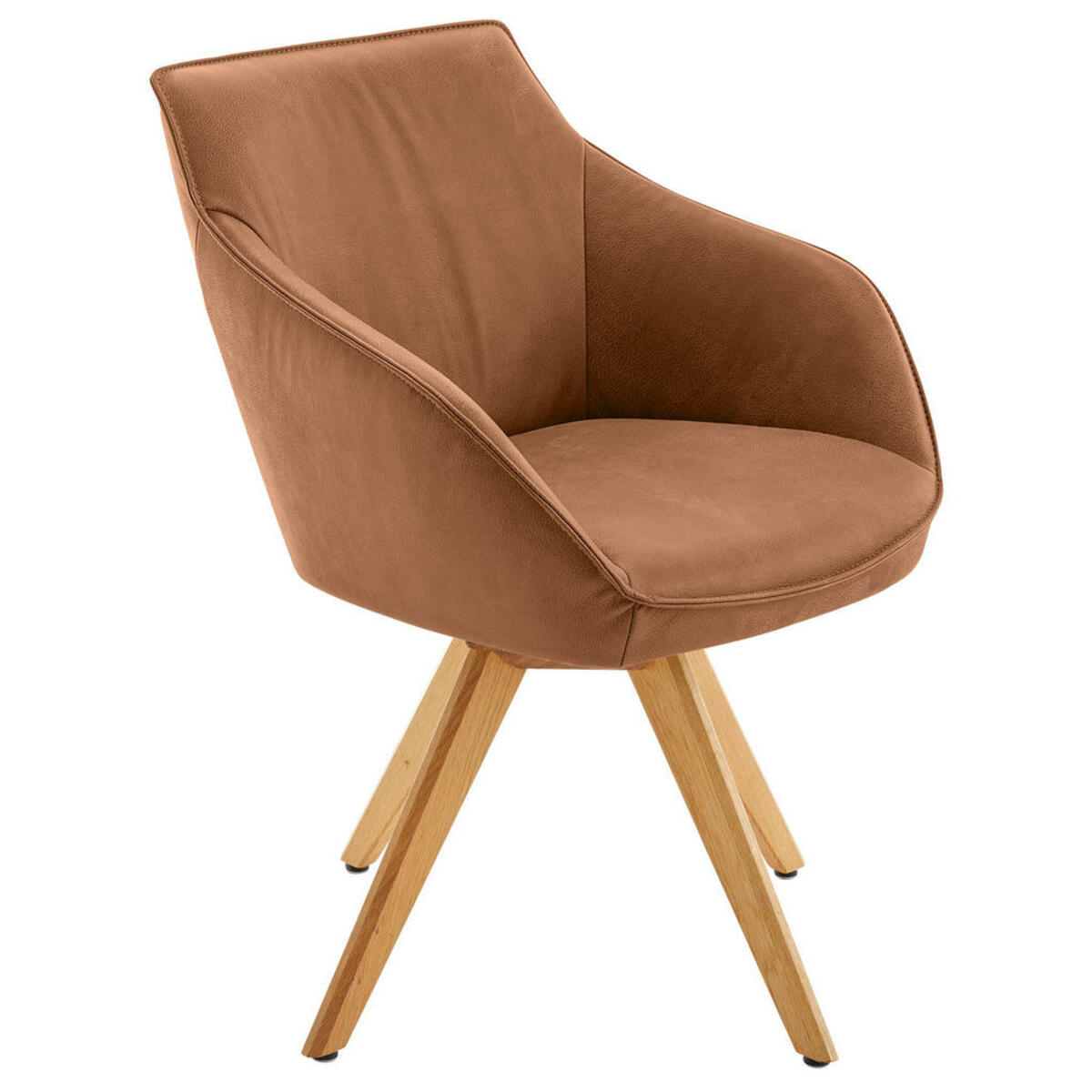 Bild 1 von Koinor Armlehnstuhl, Eiche, Cognac, Holz, Leder, Echtleder, Büffelleder, Wildeiche, massiv, konisch, eckig, 60x84x67 cm, Goldenes M, Dgm, Lederauswahl, Stoffauswahl, Typenauswahl, Gestellauswahl, au