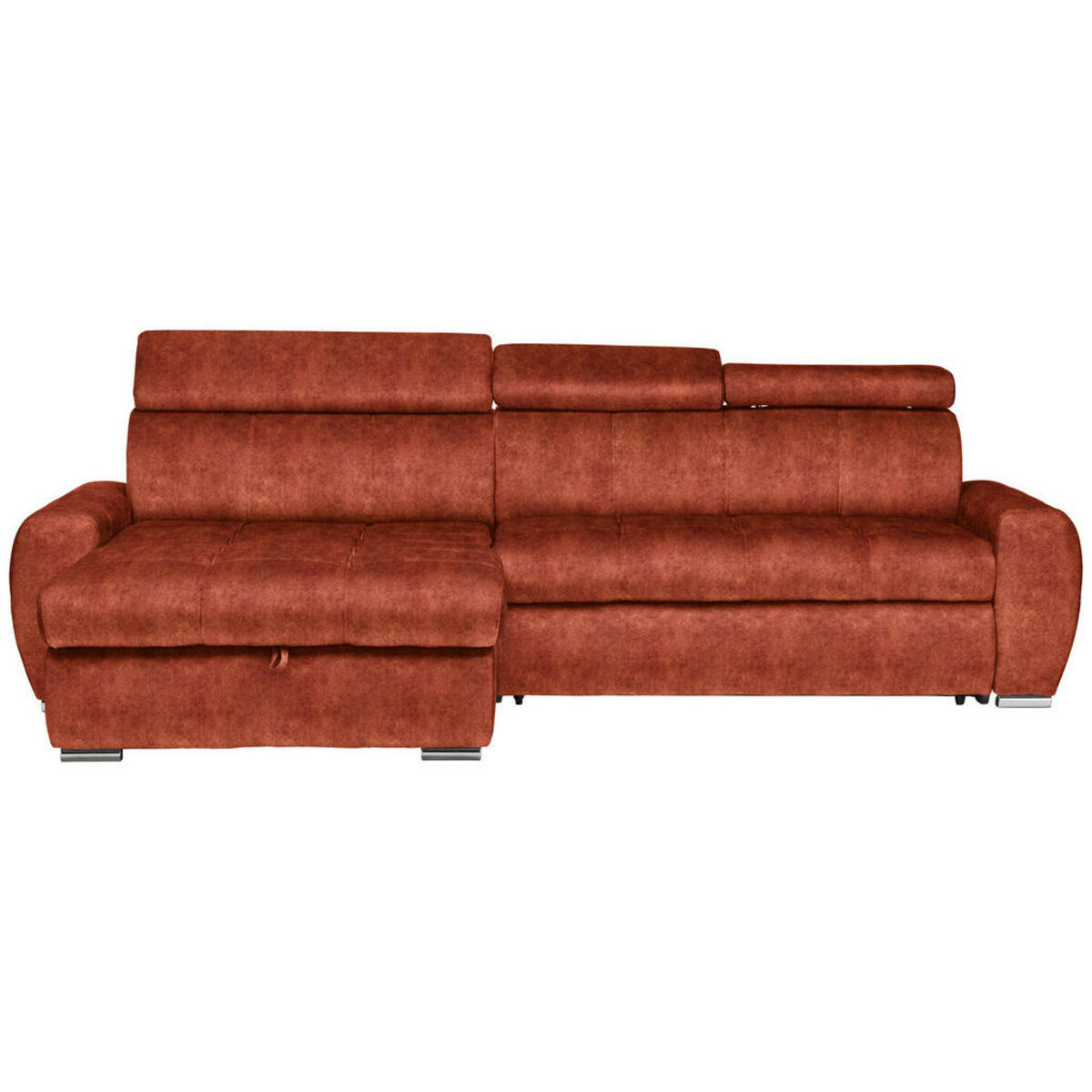 Bild 1 von Stylife Ecksofa, Rost, Textil, 3-Sitzer, seitenverkehrt montierbar, L-Form, 276x173 cm, Stoffauswahl, Liegefunktion, Schlafen auf Sitzhöhe, Hocker erhältlich, Rücken echt, Wohnzimmer, Sofas & Couc