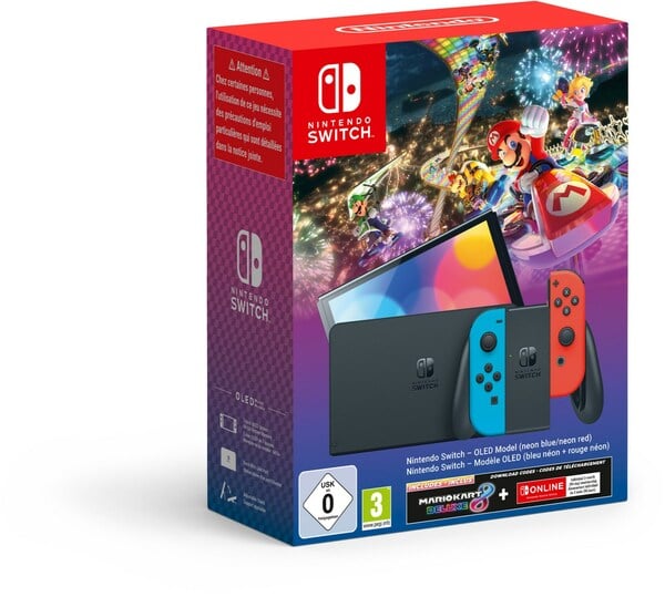 Bild 1 von Switch Konsole (OLED-Modell) Bundle inkl. Mario Kart 8 Deluxe