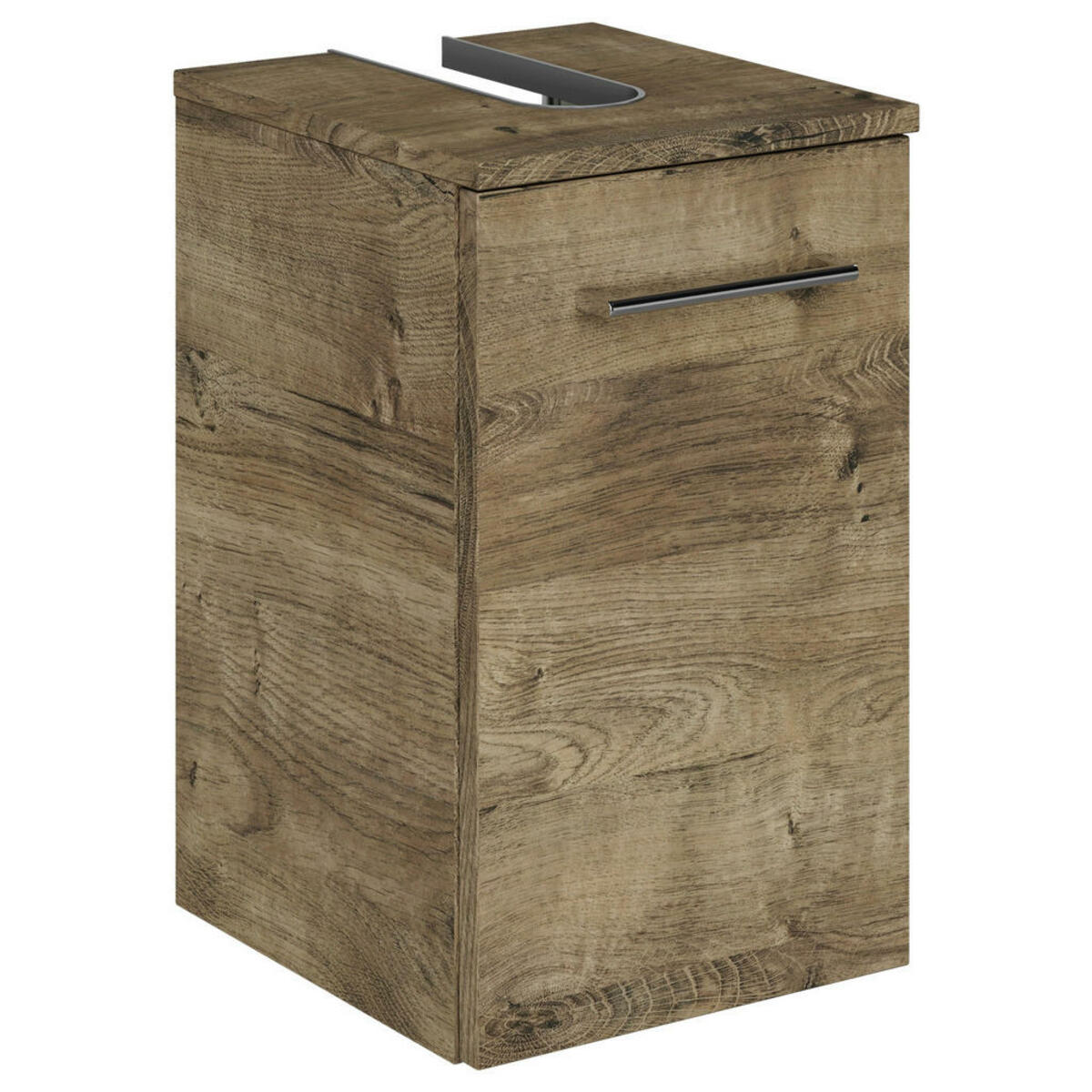 Bild 1 von Sadena Waschbeckenunterschrank M-Plan, Eiche dunkel, Metall, 30x49.8x33.3 cm, Goldenes M, Made in Germany, Zusatzausstattung erhältlich, hängend, Badezimmer, Badezimmerschränke, Waschbeckenuntersc