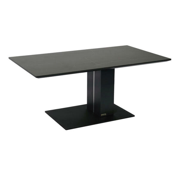 Bild 1 von Dieter Knoll Couchtisch, Anthrazit, Schwarz, Metall, Keramik, rechteckig, eckig, Bodenplatte, 59x47-66 cm, höhenverstellbar, Wohnzimmer, Wohnzimmertische, Couchtische, Metall-Couchtische