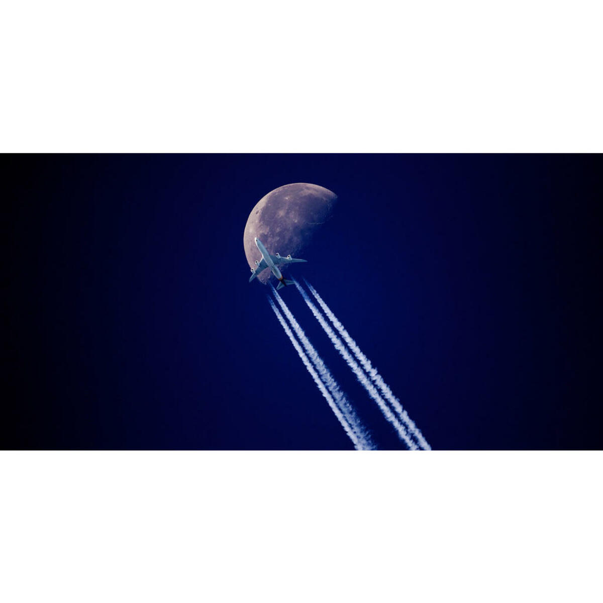 Bild 1 von Aluminiumbild, Blau, Schwarz, Dunkelblau, Metall, Kunststoff, 98x48 cm, einfache und schnelle Anbringung, Bilder, Metallbilder