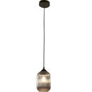 Bild 1 von Fabas Luce Pendelleuchte Aston, Grau, Schwarz, Metall, Glas, 200 cm, ISO 9001, höhenverstellbar, Lampen & Leuchten, Innenbeleuchtung, Hängelampen, Pendelleuchten