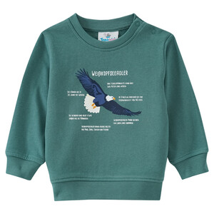 Baby Sweatshirt mit Weißkopfseeadler-Motiv DUNKELGRÜN