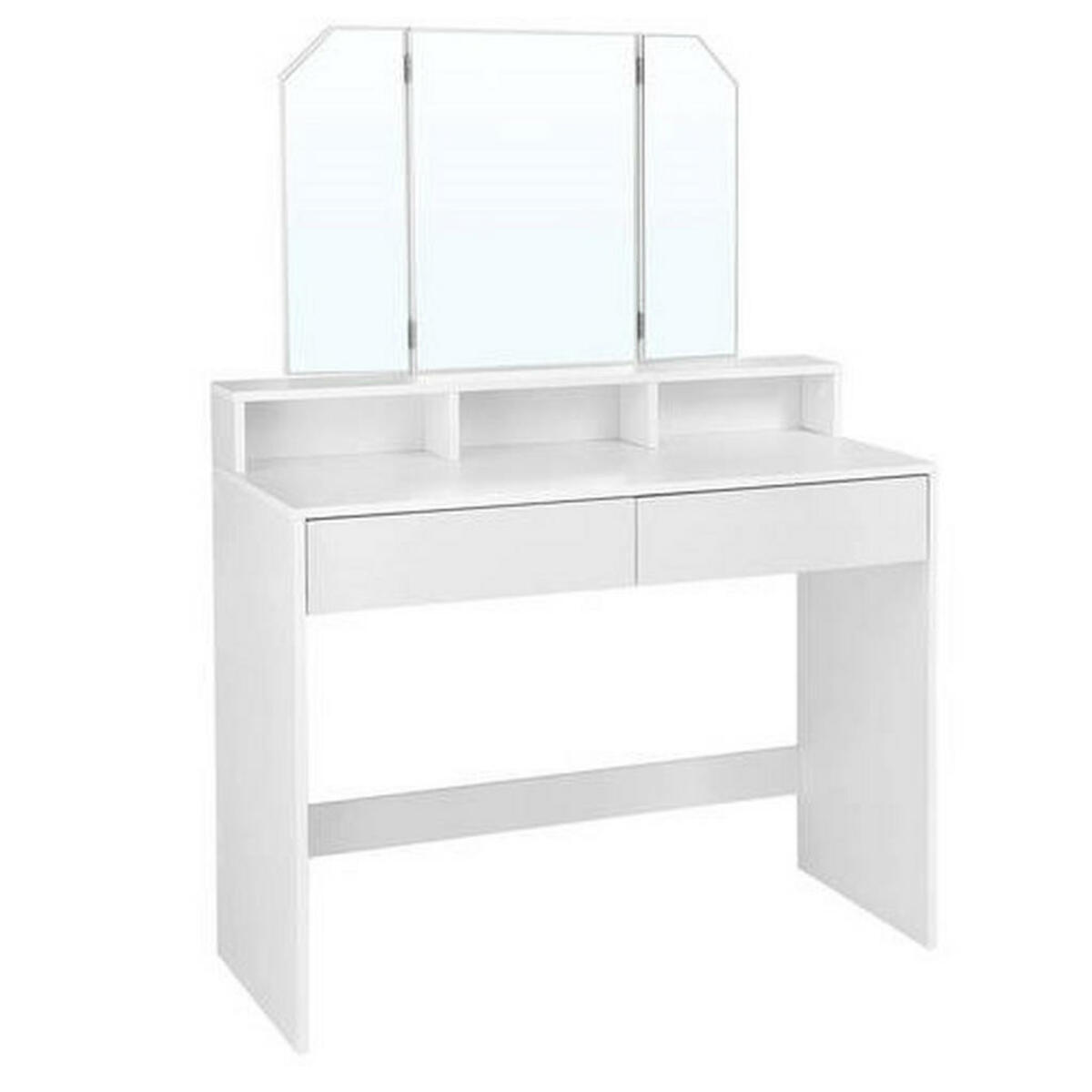 Bild 1 von Boxxx Schminktisch, Weiß, Glas, 2 Schubladen, rechteckig, Wange, 40x142 cm, Schlafzimmer, Schminktische