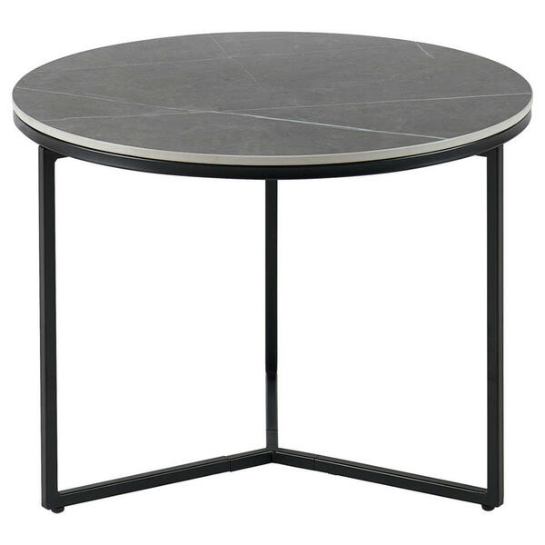 Bild 1 von Livetastic Couchtisch, Grau, Metall, Keramik, rund, Flachrohr, 60x45 cm, Wohnzimmer, Wohnzimmertische, Couchtische