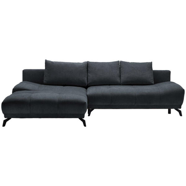 Bild 1 von Hom`in Ecksofa, Dunkelblau, Textil, 5-Sitzer, Füllung: Schaumstoff, Ottomane links, L-Form, 290x182 cm, Stoffauswahl, seitenverkehrt erhältlich, Schlafen auf Sitzhöhe, Wohnzimmer, Sofas & Couches,