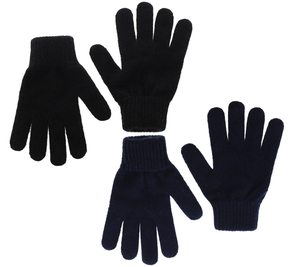 KKS STUDIOS Kaschmir-Handschuhe mit gerippten Bund Winter-Handschuhe 8014H in Schwarz oder Navy