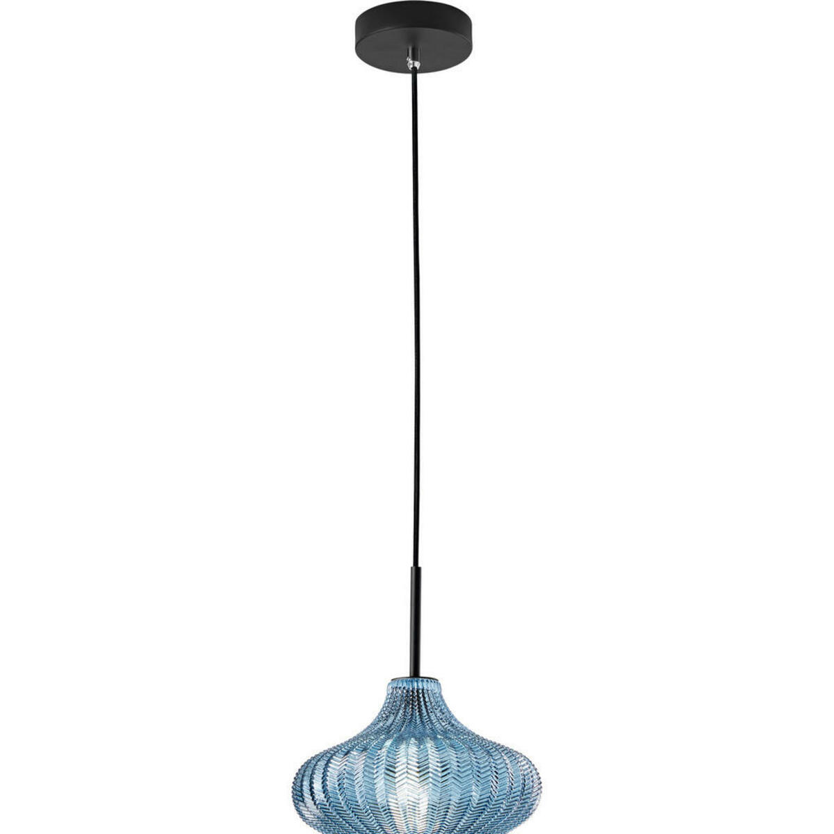 Bild 1 von Fabas Luce Pendelleuchte Budelli, Blau, Schwarz, Metall, Glas, orientalisch,orientalisch, 200 cm, ISO 9001, höhenverstellbar, Lampen & Leuchten, Innenbeleuchtung, Hängelampen, Pendelleuchten