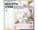 Bild 1 von Folia Bascetta Stern-Set 20 x 20 cm 115 g/m² weiß/transparent 32 Blatt