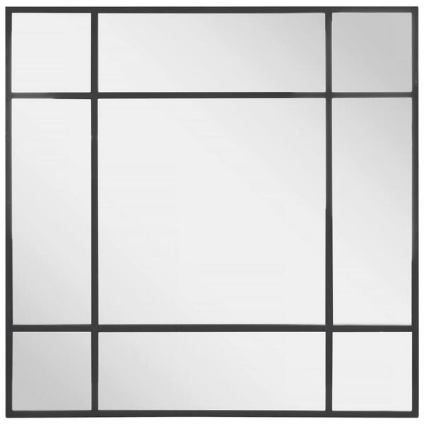 Bild 1 von Mid.you Wandspiegel, Schwarz, Metall, Glas, quadratisch, 120x120x3 cm, Bsci, Badezimmer, Badezimmerspiegel, Badspiegel