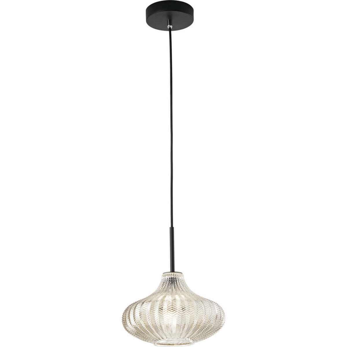 Bild 1 von Fabas Luce Pendelleuchte Budelli, Schwarz, Champagner, Metall, Glas, orientalisch,orientalisch, 200 cm, ISO 9001, höhenverstellbar, Lampen & Leuchten, Innenbeleuchtung, Hängelampen, Pendelleuchten