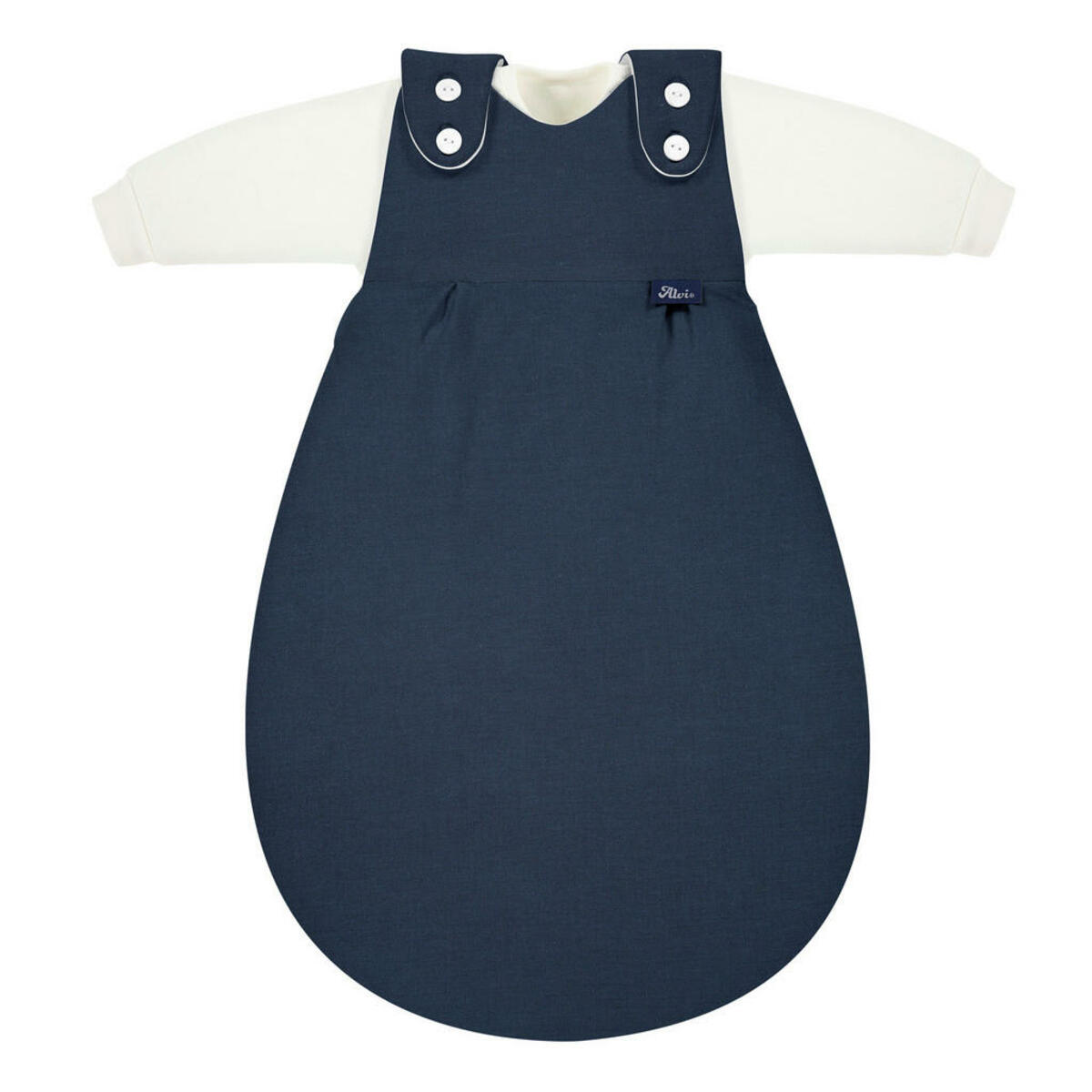 Bild 1 von Alvi Babyschlafsackset Poseidon, Dunkelblau, Textil, Uni, Füllung: Baumwollfüllung, Gr. 62/68, Made in EU, Oeko-Tex® Standard 100,