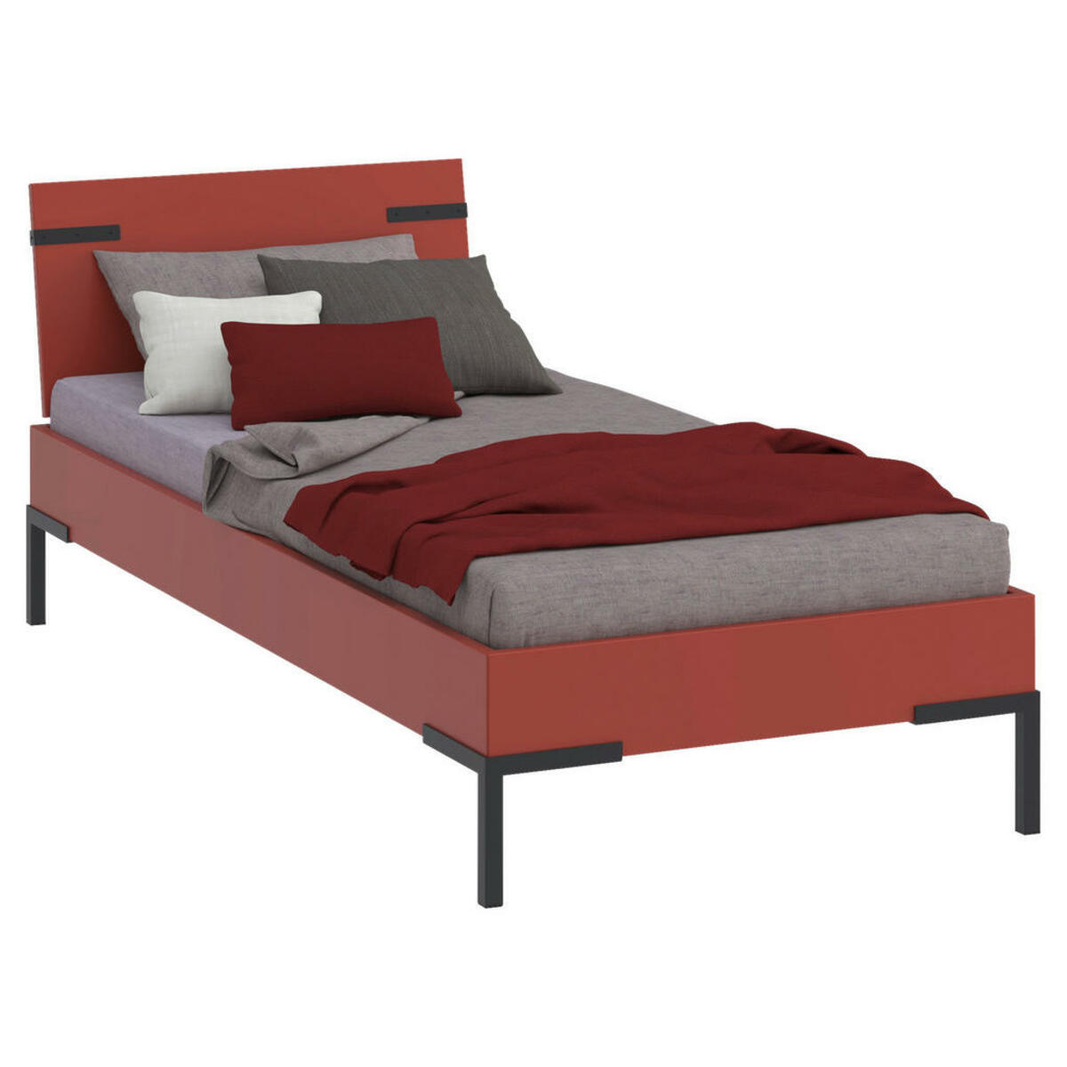 Bild 1 von Xora Bett Primolar, Koralle, Metall, 90x200 cm, in verschiedenen Holzdekoren erhältlich, Größen für Lattenrost geeignet, Schlafzimmer, Betten, Futonbetten