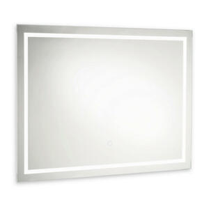 Badezimmerspiegel, Silber, Glas, rechteckig, F, 50x70x2.5 cm, Badezimmer, Badezimmerspiegel, Badspiegel