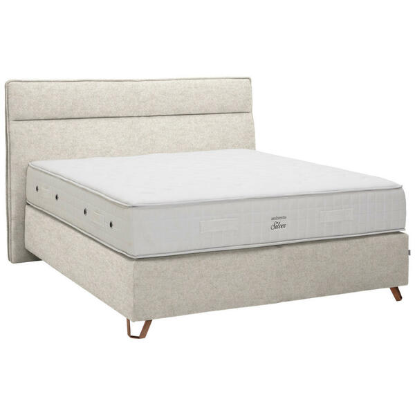 Bild 1 von Ambiente Boxspringbett, Beige, Textil, H2 + H3, 7-Zonen, Höhe ca. 31 cm, 180x200 cm, Über- und Sondergrößen erhältlich, gepolstertes Kopfteil, Stoffauswahl, Lederauswahl, in verschiedenen Größ