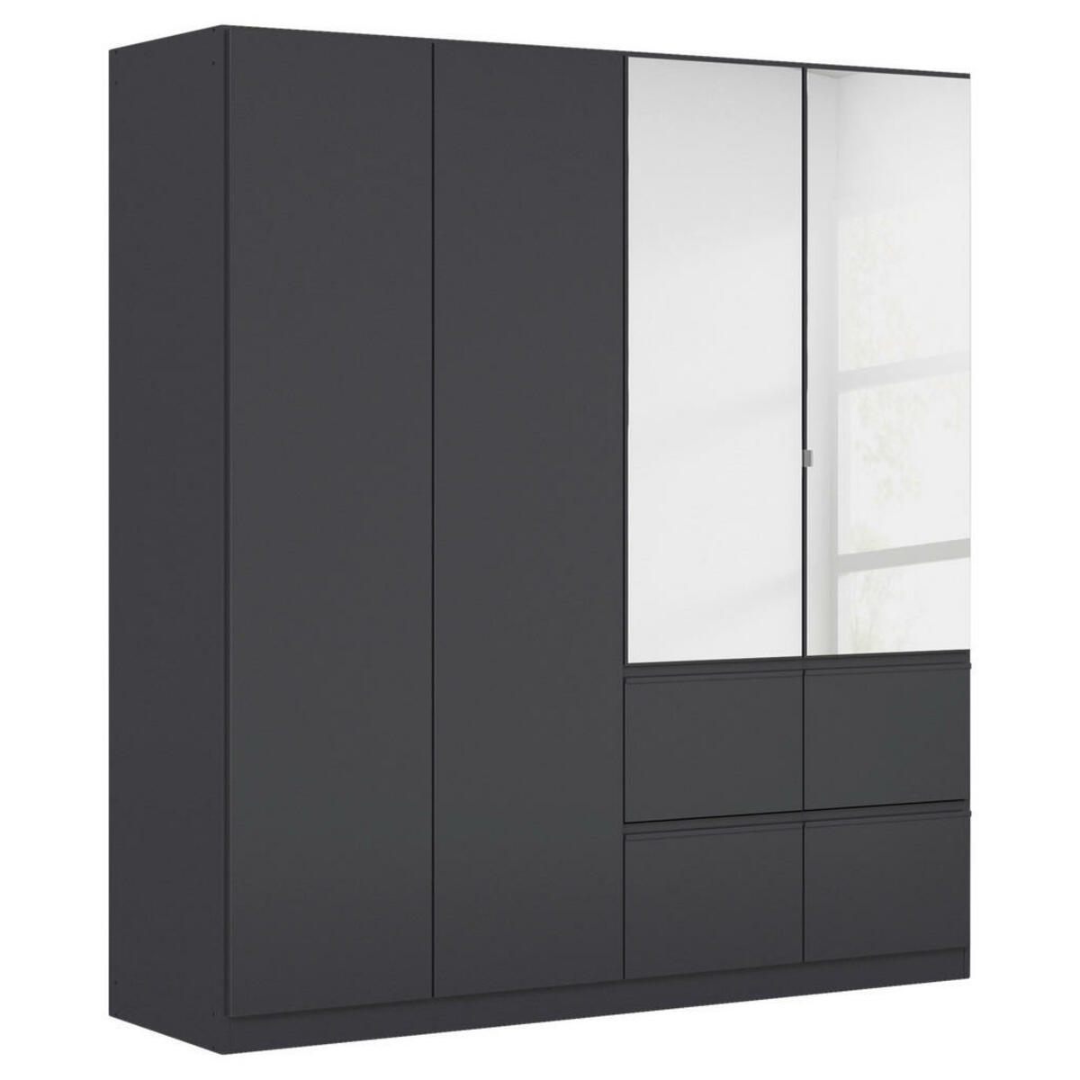 Bild 1 von Xora Drehtürenschrank, Grau, Kunststoff, 2 Fächer, 4 Schubladen, 181x197x54 cm, Blauer Engel, BQ - Bündnis für Qualität, Made in Germany, in verschiedenen Größen erhältlich, Holzdekoren erhä