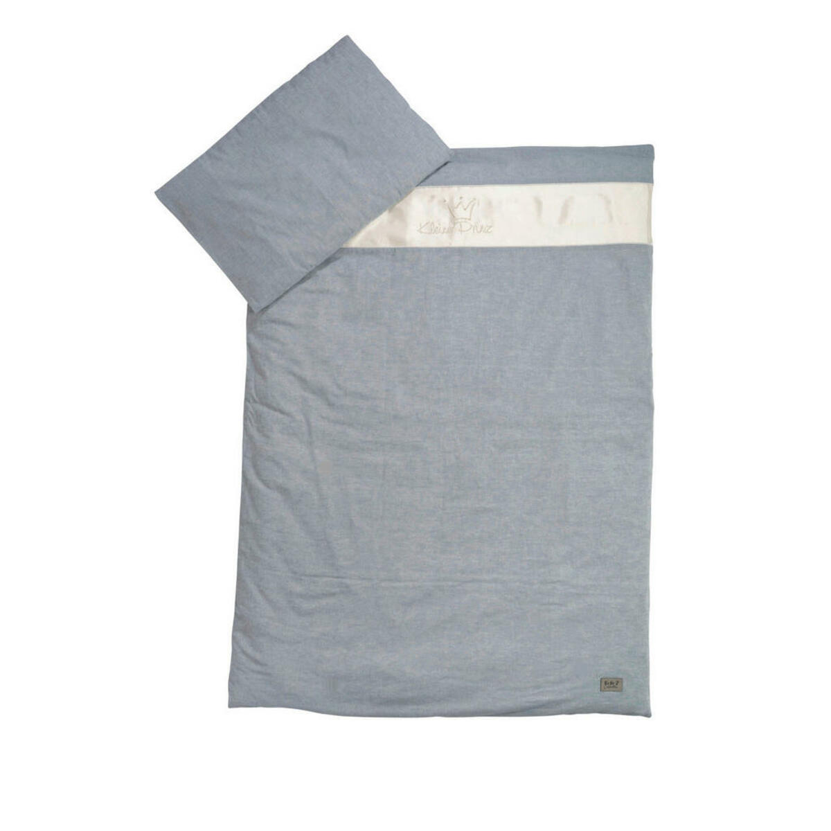 Bild 1 von Bebe's Collection Babybettwäsche Prinz & Prinzessin 2023, Blau, Textil, 100 cm, Oeko-Tex® Standard 100, edel glänzend, Babyheimtextilien, Babybettausstattung, Babybettwäsche