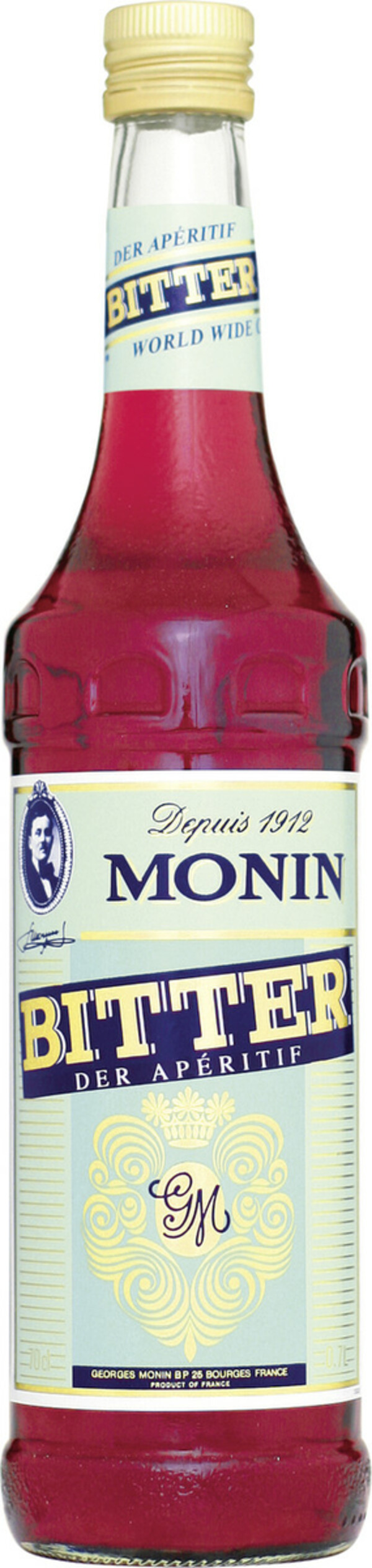 Bild 1 von Monin Sirup Bitter Aperitiv 0,7L beschädigtes/verschmutztes Etikett