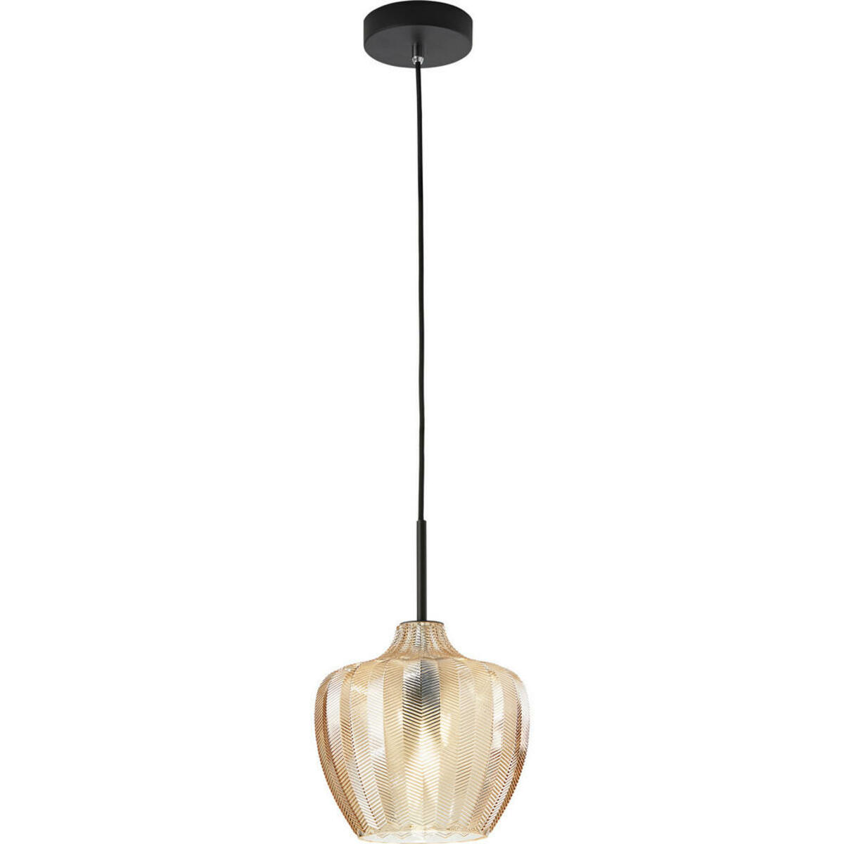 Bild 1 von Fabas Luce Pendelleuchte Gallura, Schwarz, Glas, Metall, orientalisch,orientalisch, 200 cm, ISO 9001, höhenverstellbar, Lampen & Leuchten, Innenbeleuchtung, Hängelampen, Pendelleuchten