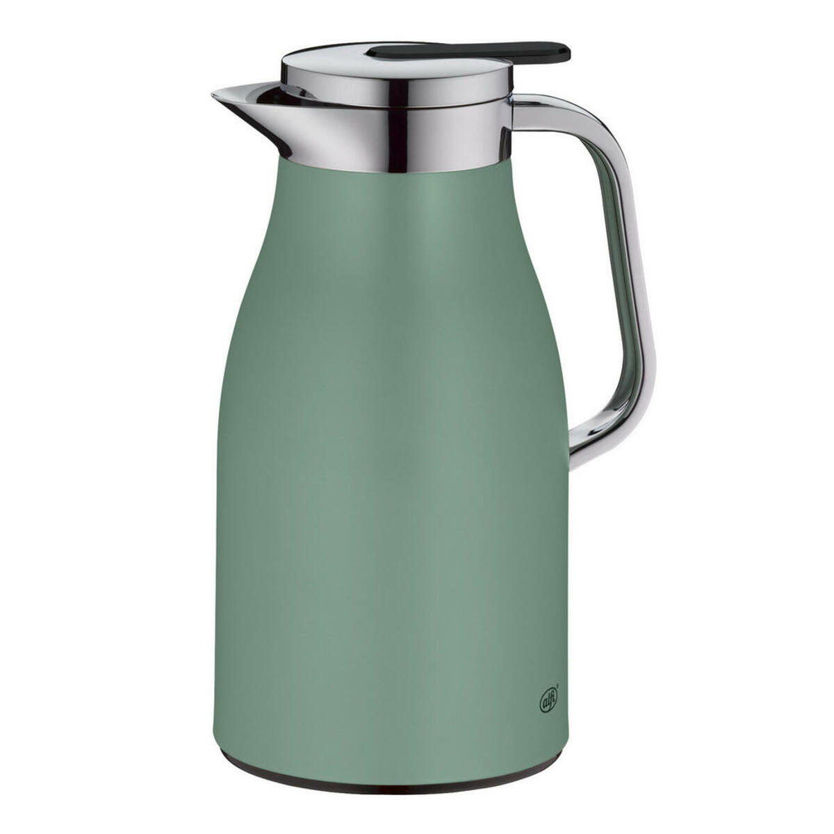 Bild 1 von Alfi Isolierkanne Skyline, Grün, Metall, 1,0 L, doppelwandig, Ausgießer, lebensmittelecht, Glaskolben, abnehmbarer Deckel, Schraubverschluss, hält warm, kalt, schadstofffrei, Einhandbedienung, Kaf