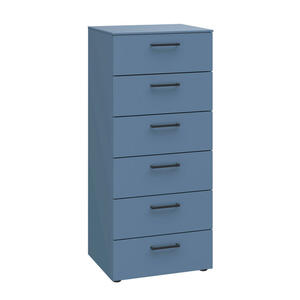 Xora Kommode Primolar Garda, Blau, Metall, 6 Schubladen, 50x118x41 cm, Typenauswahl, stehend, in verschiedenen Größen erhältlich, Garderobe, Garderoben Kommoden