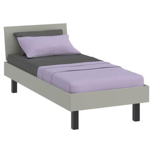 Xora Bett Primolar, Hellgrau, Metall, Höhe ca. 15 cm, 90x200 cm, in verschiedenen Holzdekoren erhältlich, Größen für Lattenrost geeignet, Schlafzimmer, Betten, Futonbetten