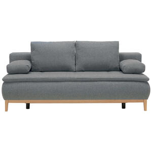 Carryhome Boxspringsofa, Grau, Textil, Buche, massiv, 2-Sitzer, Füllung: Schaumstoff, 202x78x93 cm, Stoffauswahl, Schlafen auf Sitzhöhe, Wohnzimmer, Sofas & Couches, Sofas