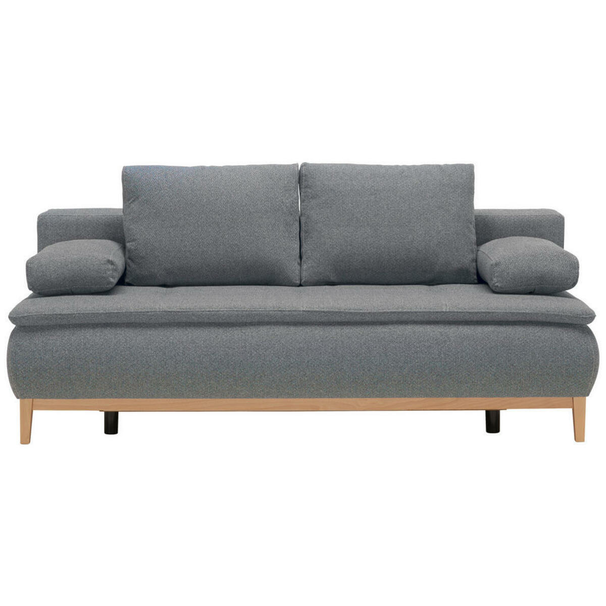 Bild 1 von Carryhome Boxspringsofa, Grau, Textil, Buche, massiv, 2-Sitzer, Füllung: Schaumstoff, 202x78x93 cm, Stoffauswahl, Schlafen auf Sitzhöhe, Wohnzimmer, Sofas & Couches, Sofas