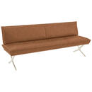 Bild 1 von Koinor Sitzbank, Edelstahl, Cognac, Holz, Metall, Leder, Echtleder, Büffelleder, Nussbaum, furniert, 3-Sitzer, 214x88x66 cm, Goldenes M, Dgm, Fußauswahl, Lederauswahl, Stoffauswahl, Typenauswahl, m