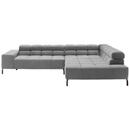 Bild 1 von Hom`in Ecksofa, Dunkelgrau, Textil, 4-Sitzer, Ottomane rechts, L-Form, 321x216 cm, Typenauswahl, Fußauswahl, Lederauswahl, Stoffauswahl, seitenverkehrt erhältlich, Hocker Rücken echt, elektrischer