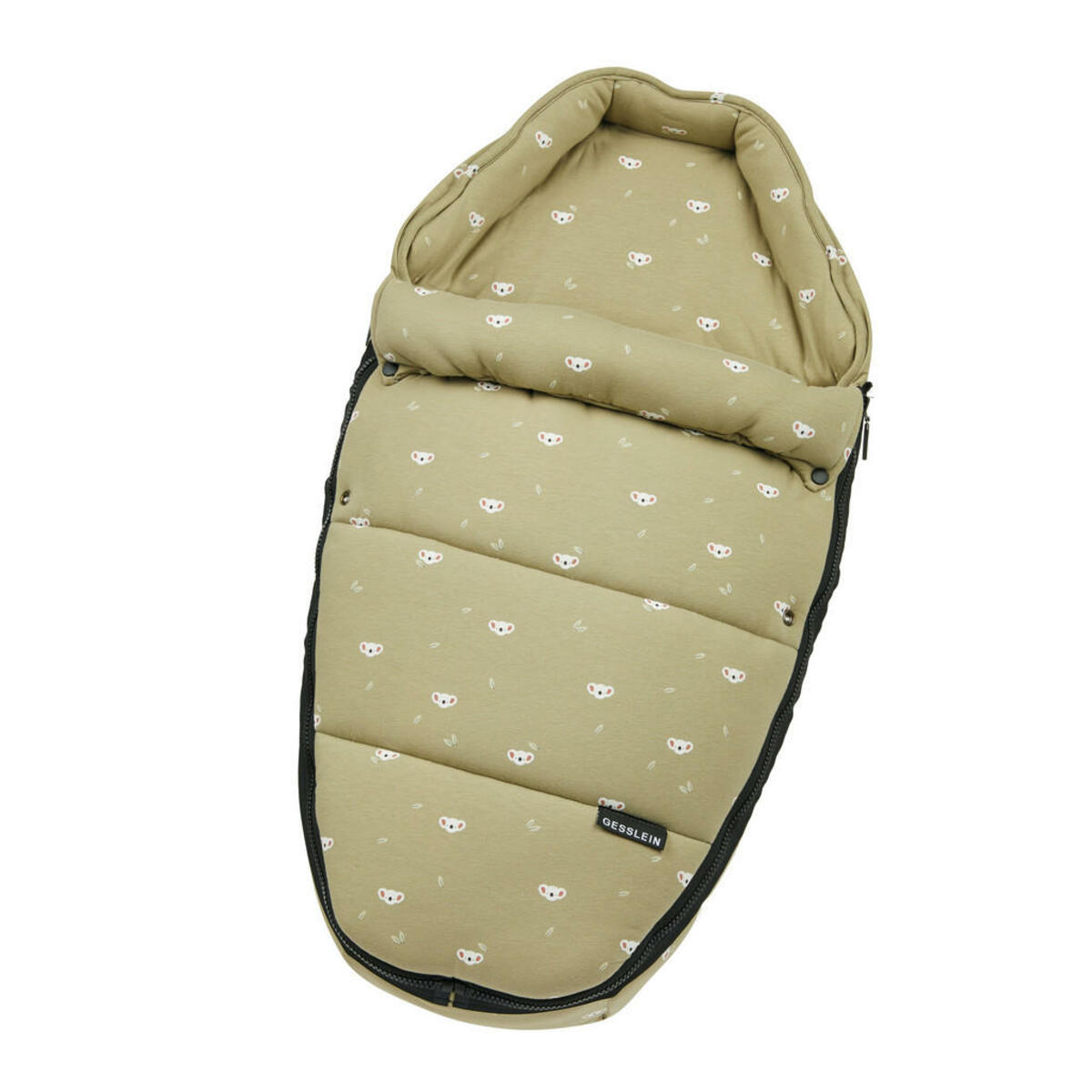 Bild 1 von Gesslein BABYSCHALEN-FUßSACK, Grün, Beige, Textil, Füllung: Fleece, 45x12x82 cm, Gurtschlitze, Kinderwagen, Kinderwagenzubehör