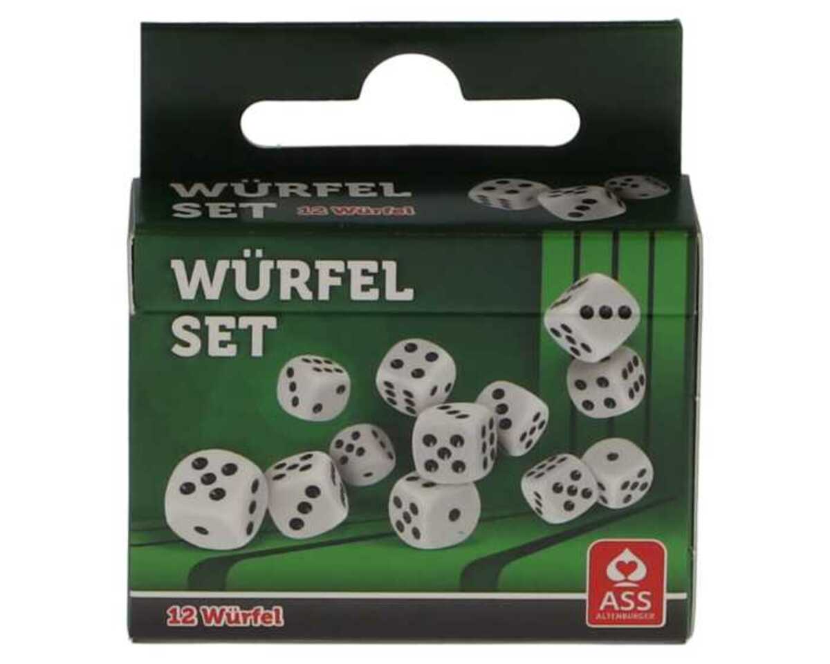 Bild 1 von Würfel 12 Stück Kunststoff weiß