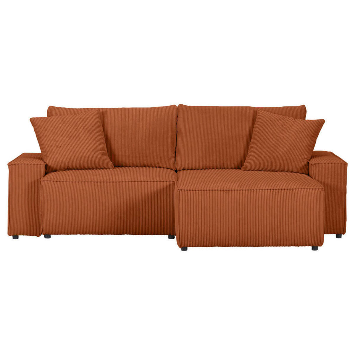 Bild 1 von Ambia Home Ecksofa, Rost, Textil, 2-Sitzer, Füllung: Polyester, Ottomane rechts, seitenverkehrt montierbar, L-Form, 250x153 cm, Stoffauswahl, Liegefunktion, Rücken echt, Wohnzimmer, Sofas & Couches