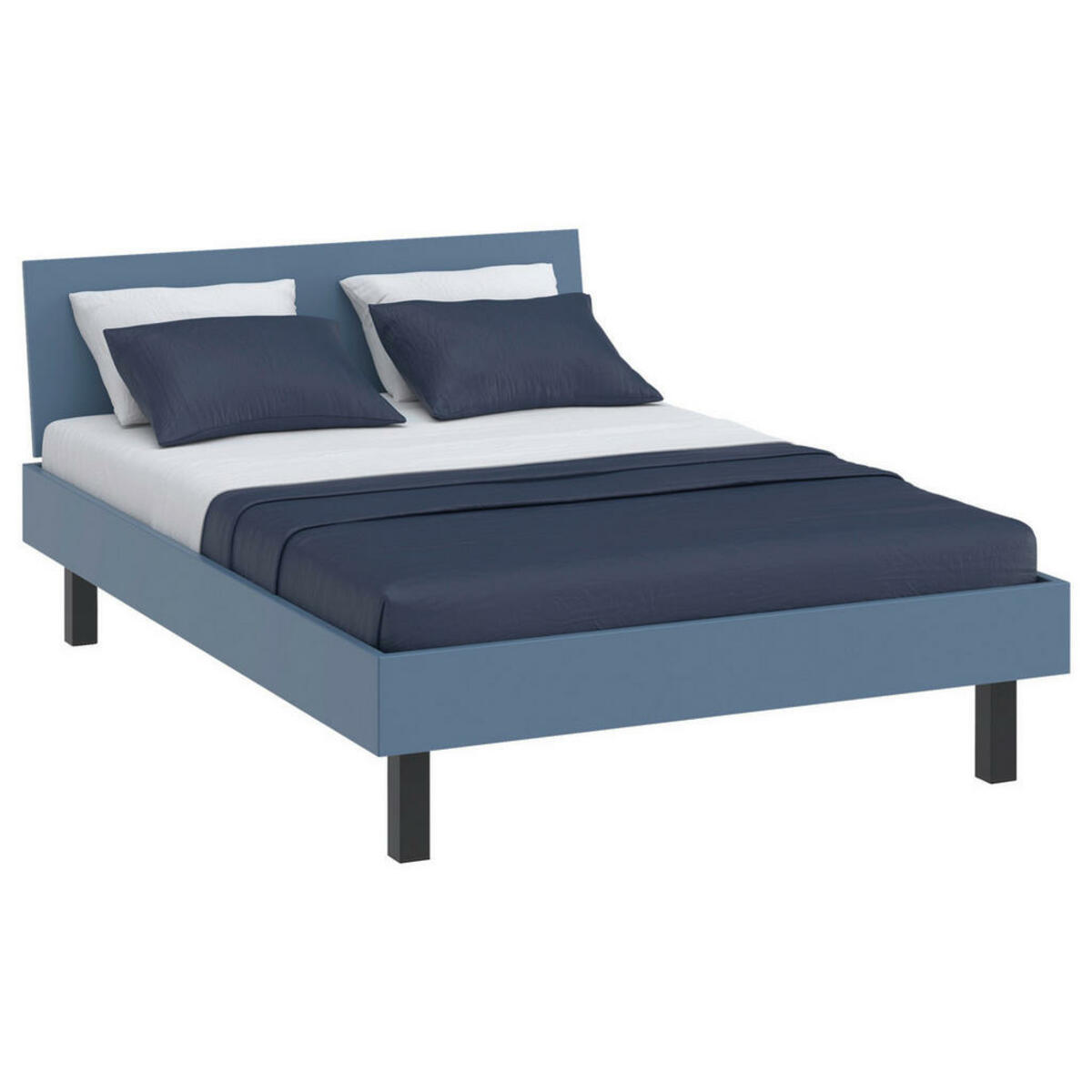 Bild 1 von Xora Bett Primolar, Blau, Metall, Höhe ca. 15 cm, 140x200 cm, in verschiedenen Holzdekoren erhältlich, Größen für Lattenrost geeignet, Schlafzimmer, Betten, Futonbetten