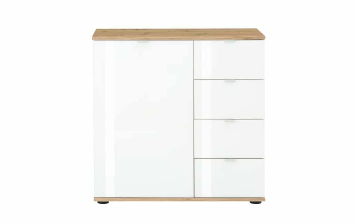 Bild 2 von Kommode Fonte in Asteiche Nachbildung-weiß, 81 x 82 cm