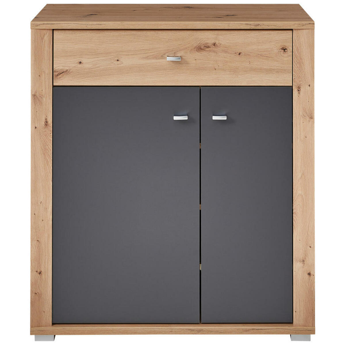 Bild 1 von Xora Schuhschrank, Graphit, Eiche Artisan, Metall, 3 Fächer, 1 Schubladen, 86x103x38 cm, Beimöbel erhältlich, stehend, Garderobe, Schuhaufbewahrung, Schuhschränke