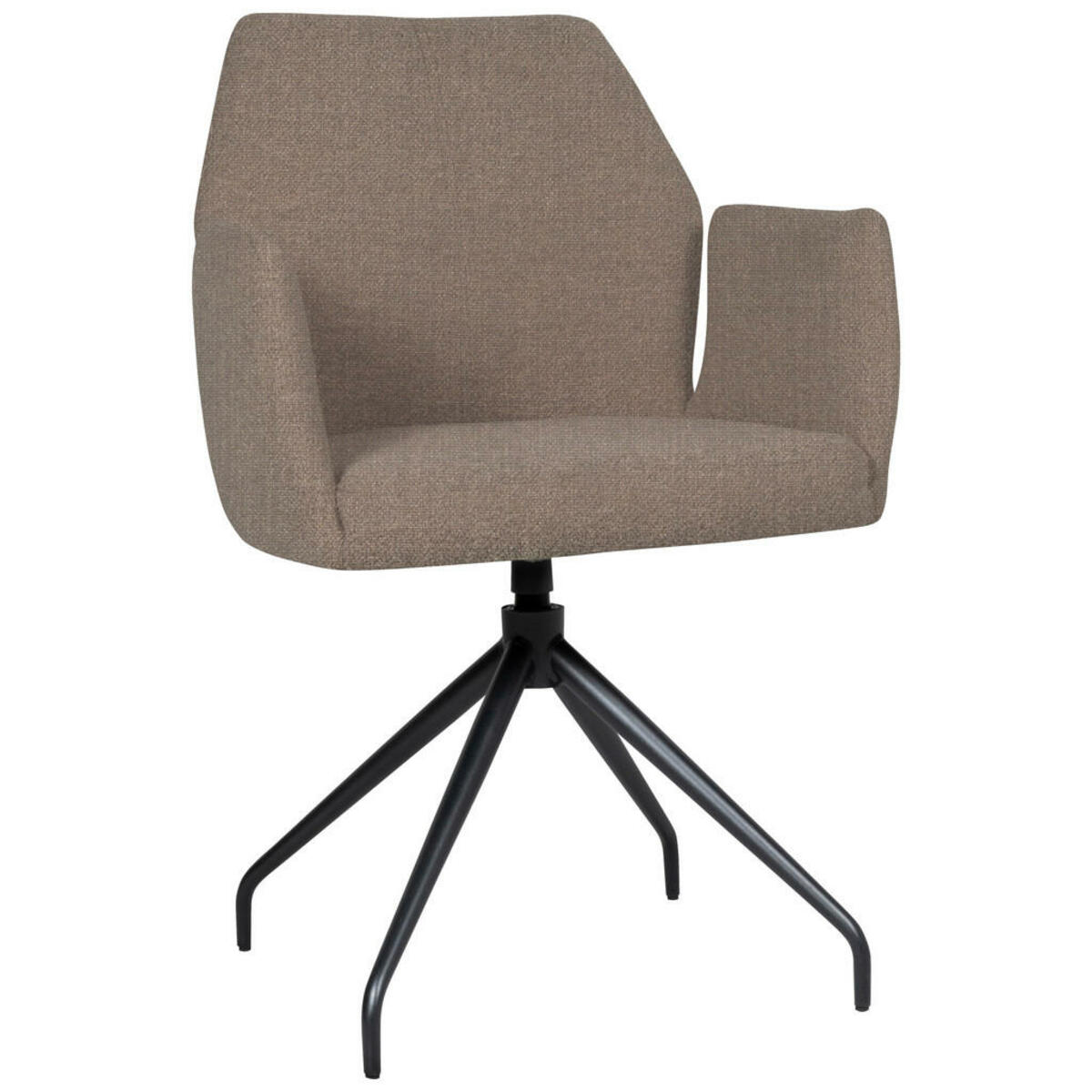 Bild 1 von Valdera Armlehnstuhl, Taupe, Textil, Drehkreuz, 60x89x59 cm, Stoffauswahl, Sitzfläche 360° drehbar, automatische Rückholfunktion, Esszimmer, Stühle, Armlehnenstühle