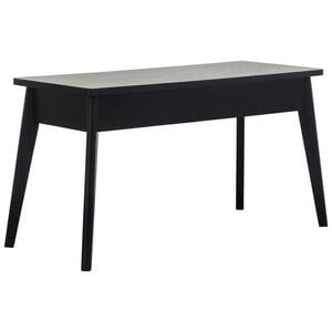 Mid.you Sitzbank, Schwarz, furniert, massiv, 1-Sitzer, 90x47x35 cm, Truhe im Sitz, Esszimmer, Bänke, Sitzbänke