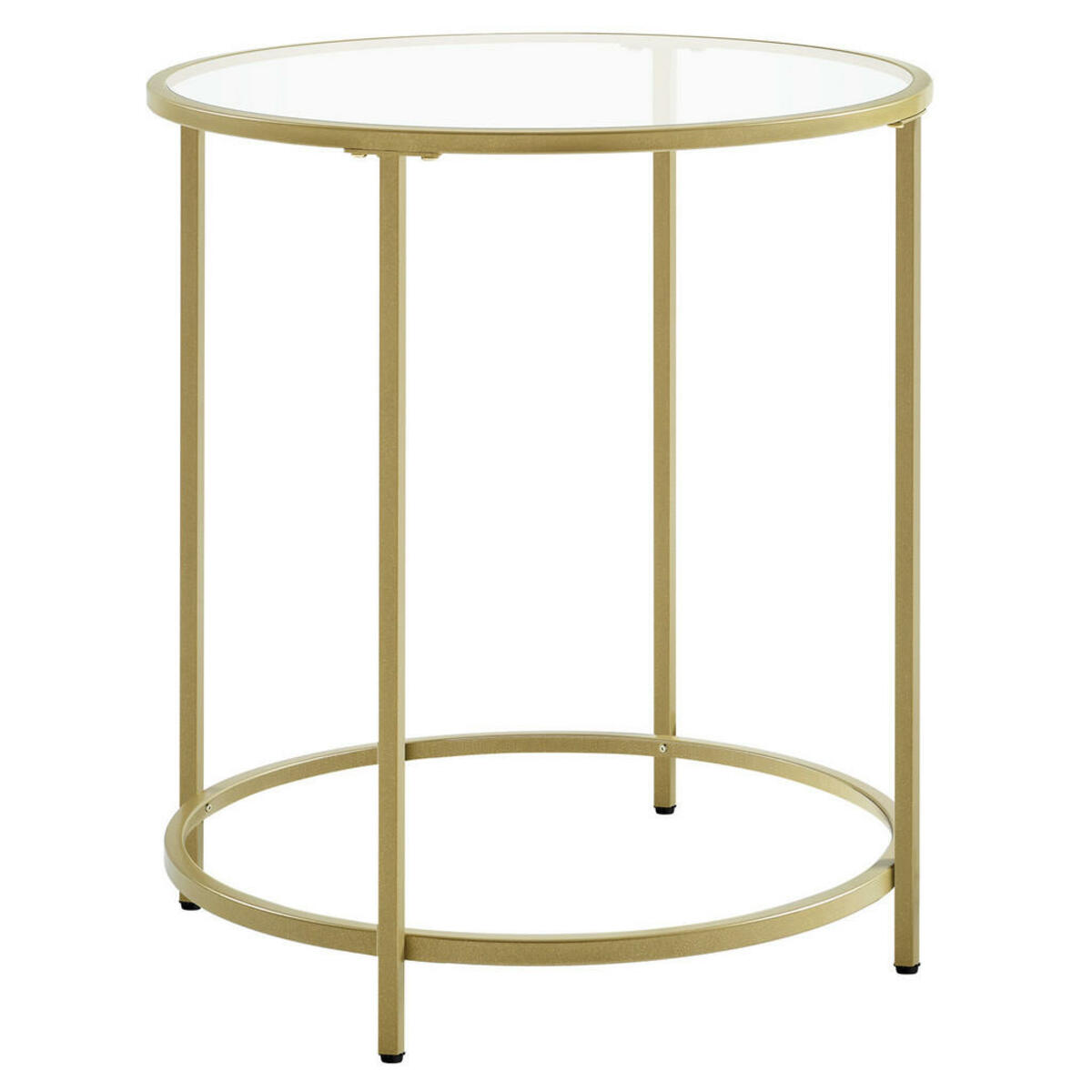 Bild 1 von Boxxx Beistelltisch, Gold, Metall, Glas, rund, eckig, 50x55 cm, einfacher Aufbau, Wohnzimmer, Wohnzimmertische, Beistelltische