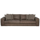 Bild 1 von Livetastic Bigsofa, Graubraun, Leder, Echtleder, Semi-Anilinleder, 4-Sitzer, Füllung: Schaumstoff, 294x87x122 cm, Wohnzimmer, Sofas & Couches, Wohnlandschaften, Ledersofas