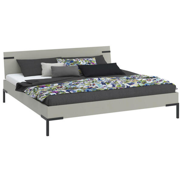 Bild 1 von Xora Bett Primolar, Hellgrau, Metall, 200x200 cm, in verschiedenen Größen erhältlich, für Lattenrost geeignet, Holzdekoren erhältlich, Schlafzimmer, Betten, Futonbetten