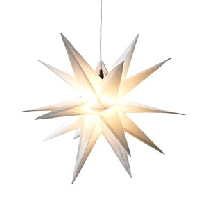LED-Weihnachtsstern 14-zackig aus Kunststoff Ø 60 cm weiß