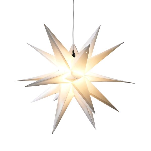 Bild 1 von LED-Weihnachtsstern 14-zackig aus Kunststoff Ø 60 cm weiß