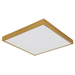 Globo Led-Deckenleuchte, Opal, Messing, Metall, Kunststoff, quadratisch,quadratisch, F, 35x3 cm, Lampen & Leuchten, Led Beleuchtung, Led-deckenleuchten